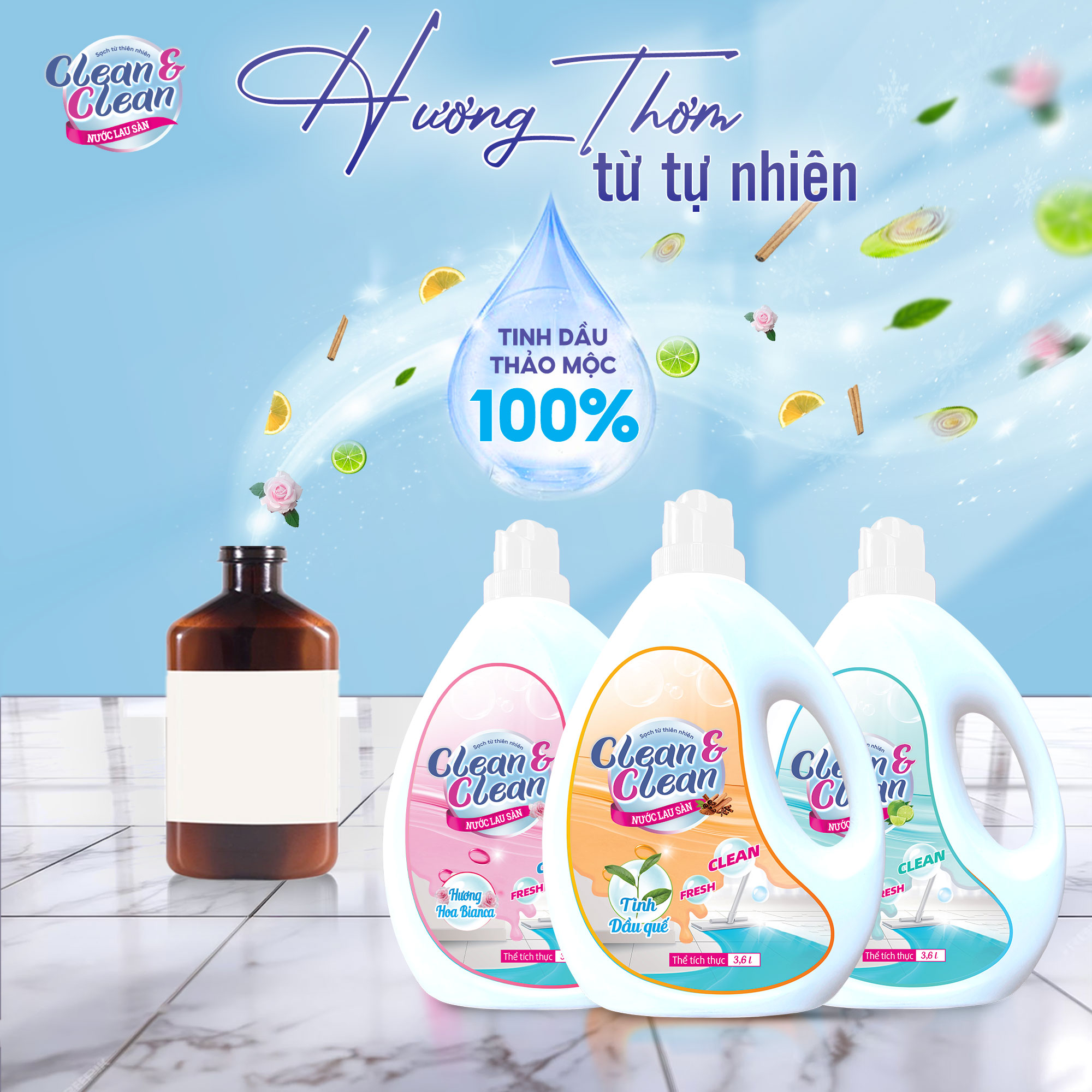 nước lau sàn Clean